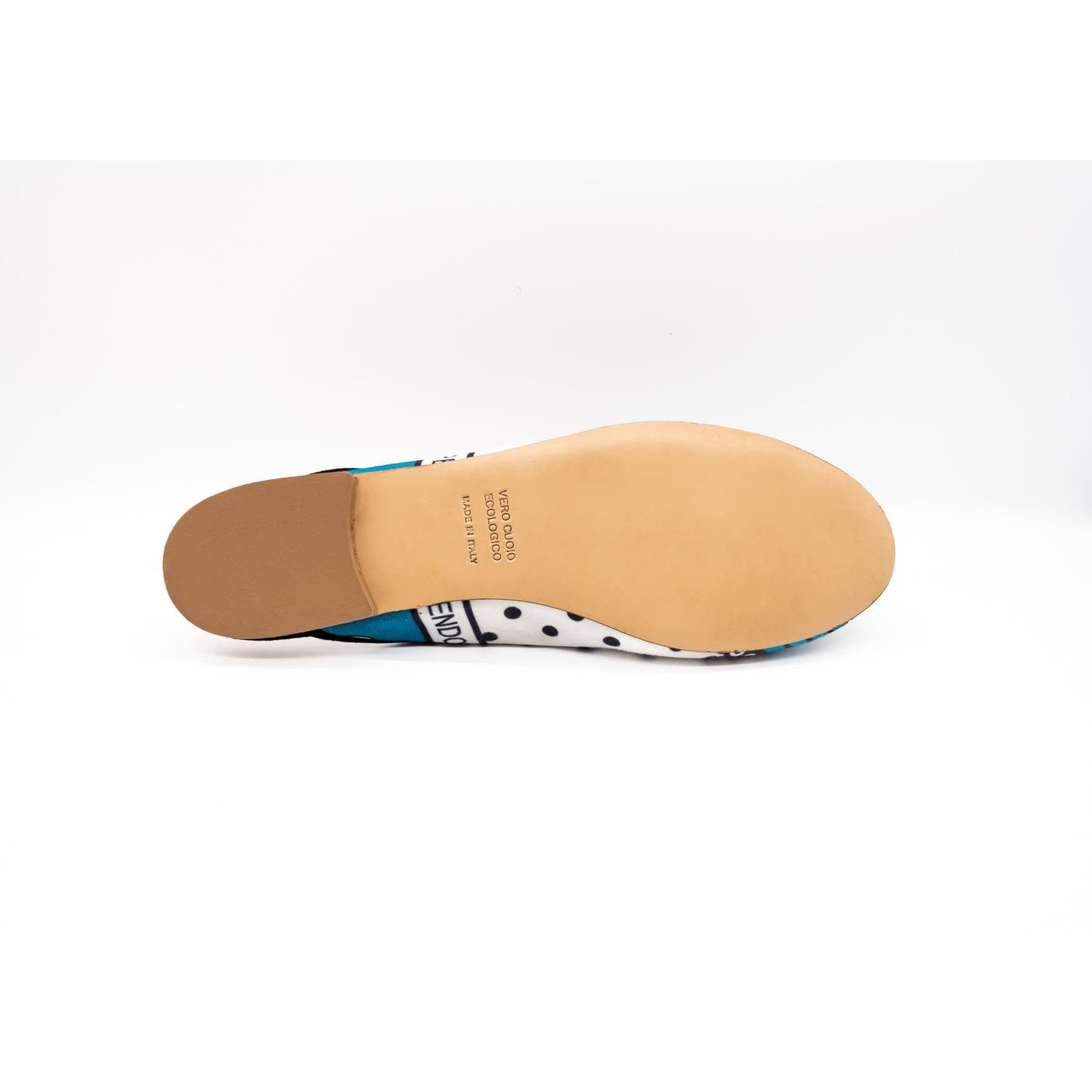 BIZU Chic Mule, Slip on - White & Blue, Made In Italy, Zawadi Size US 8.5 / IT 38.5 - 3 Thumbnail