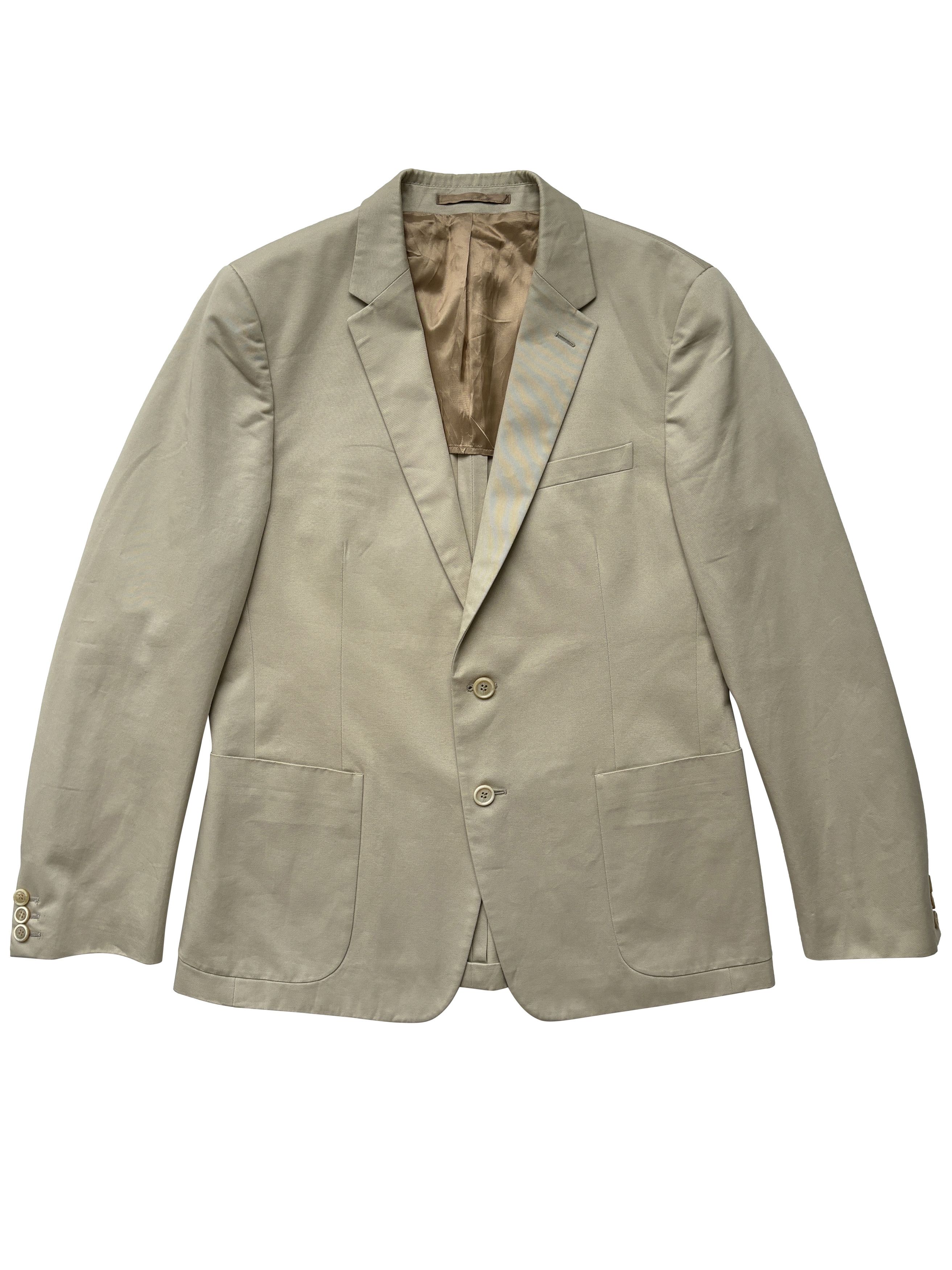 Prada ⚡️QUICK SALE⚡️Prada Beige Cotton Blazer Jacket Size US L / EU 52-54 / 3 - 1 Thumbnail