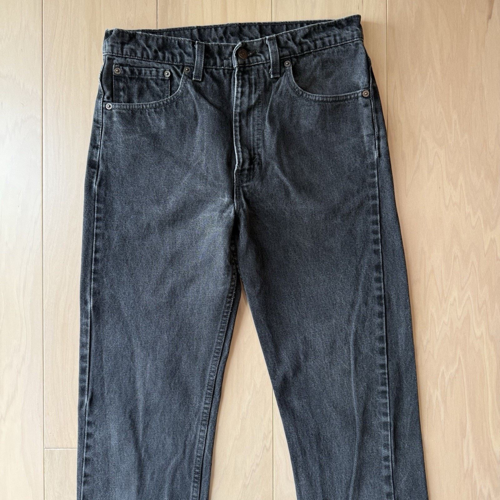 Levi's × Vintage Vintage Levis 505 Jeans 32 Black 90s Workwear Light Wash Size US 32 / EU 48 - 3 Thumbnail