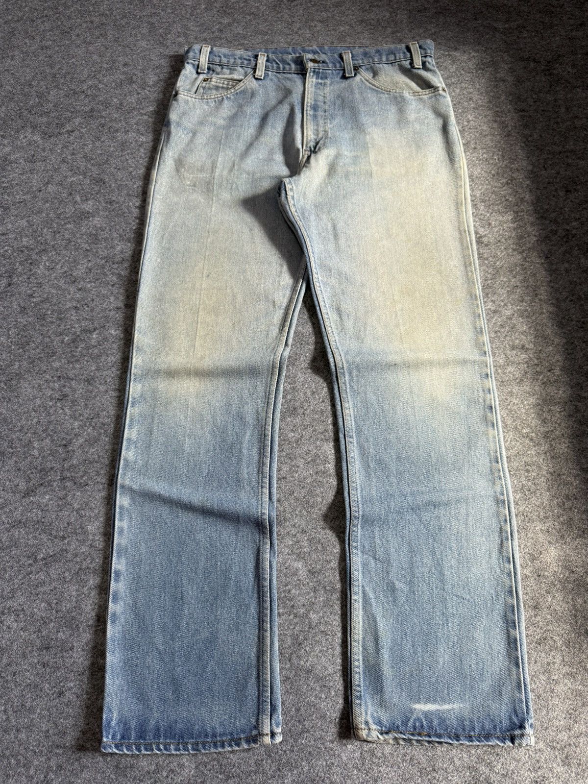 Levi's 80s Vintage Levis 575 Orange Tab Muddy Light Wash Jeans Size US 35 - 1 Thumbnail