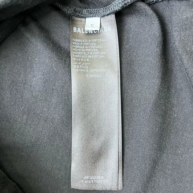 Balenciaga Balenciaga Black blurred graffiti monogram logo short slee Size US S / EU 44-46 / 1 - 6 Thumbnail