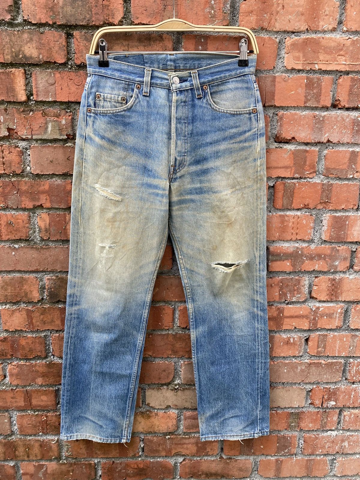 Levi's × Levi's Vintage Clothing × Vintage W29x29 vintage levi's 501xx made in USA distressed grunge Size US 29 - 1 Thumbnail