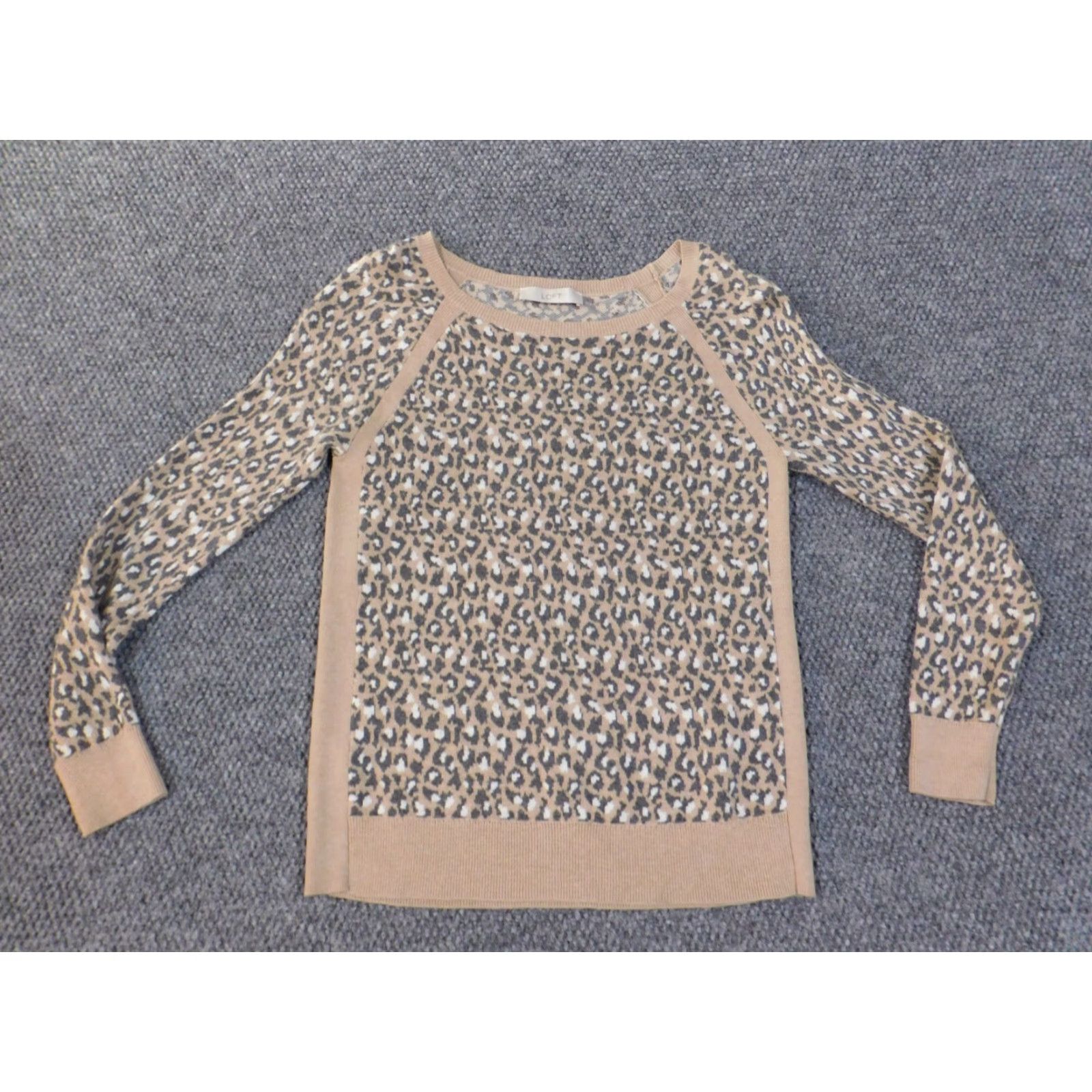 Loft LOFT Beige Geometric Knit Crewneck Pullover Sweat Shirt? Size M / US 6-8 / IT 42-44 - 5 Thumbnail