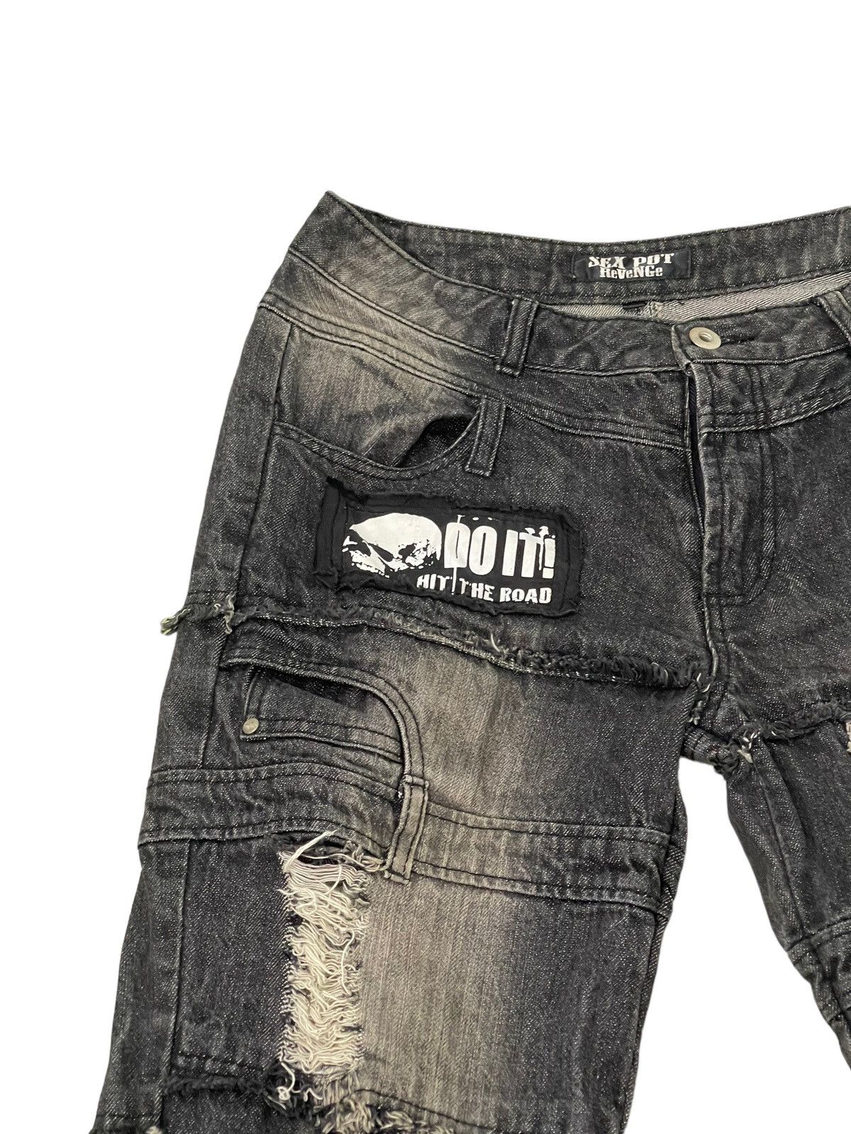 Japanese Brand Hagi Jeans Sex Pot Revenge Anarchy Distress Denim 8🟦4 Size US 30 / EU 46 - 8 Thumbnail
