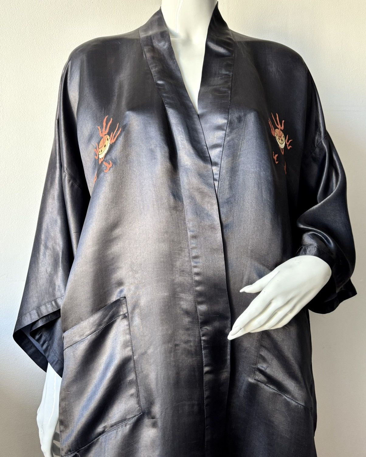 Other Silk chinese kimono dress hand embroidery vintage Size M / US 6-8 / IT 42-44 - 4 Thumbnail