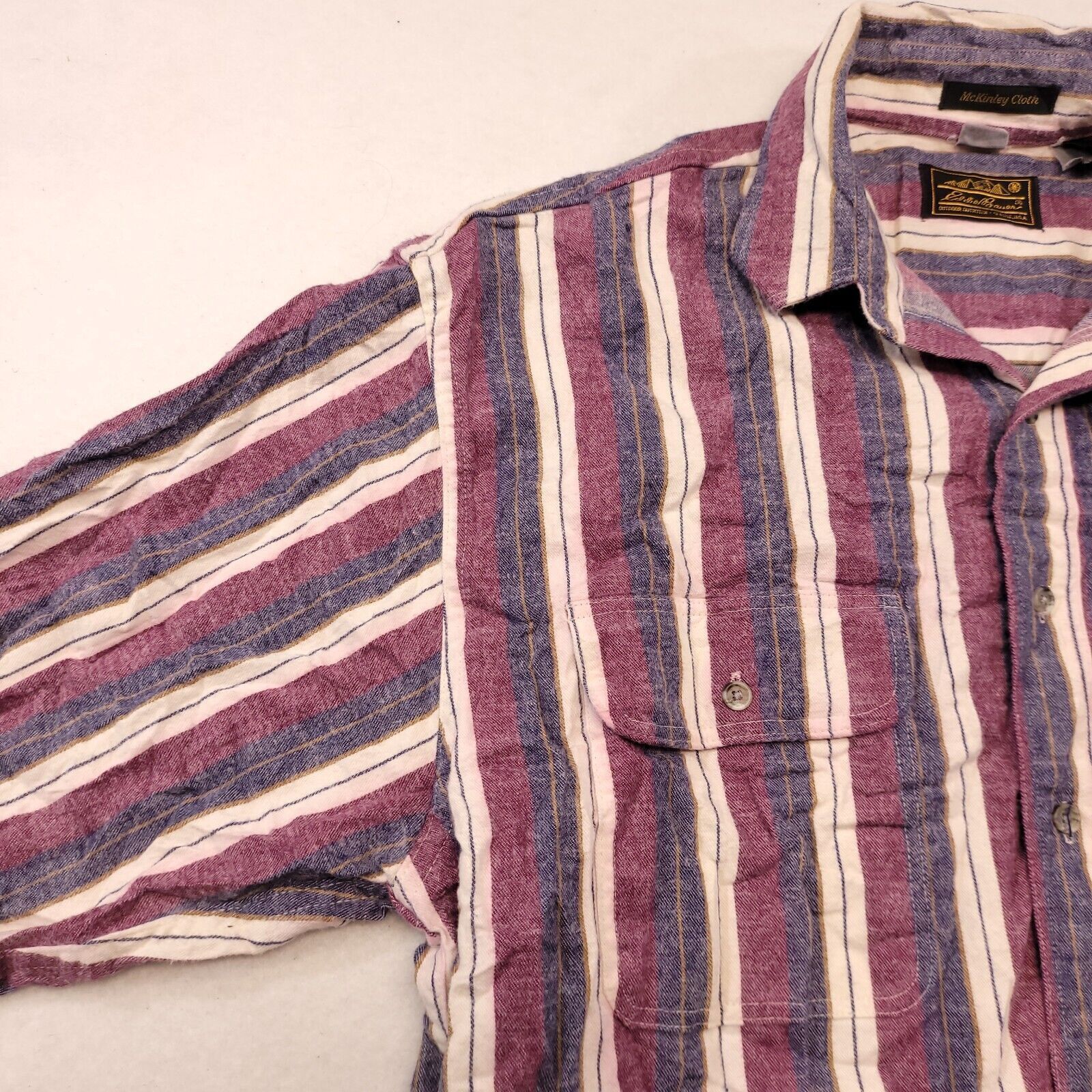 Eddie Bauer Eddie Bauer Flannel Button Up Shirt Mens Size L Maroon Blue Size US L / EU 52-54 / 3 - 6 Thumbnail