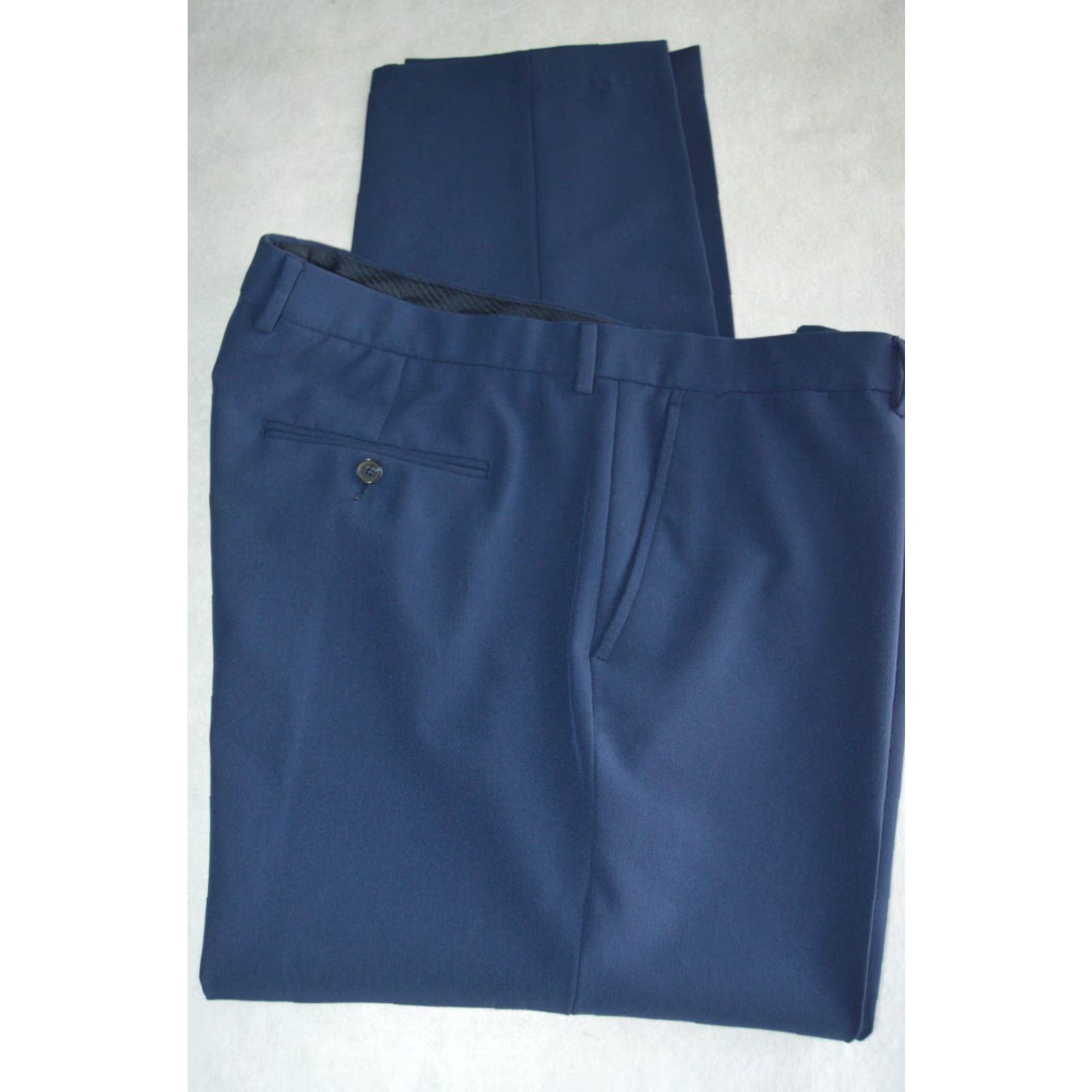 Nautica Nautica Pants Flat Front Solid Blue 40W x 30L Mens Dress Pants Regular Size 40 Navy Blue Nautica 40Wx30L Mens Pants Size US 40 / EU 56 - 3 Thumbnail