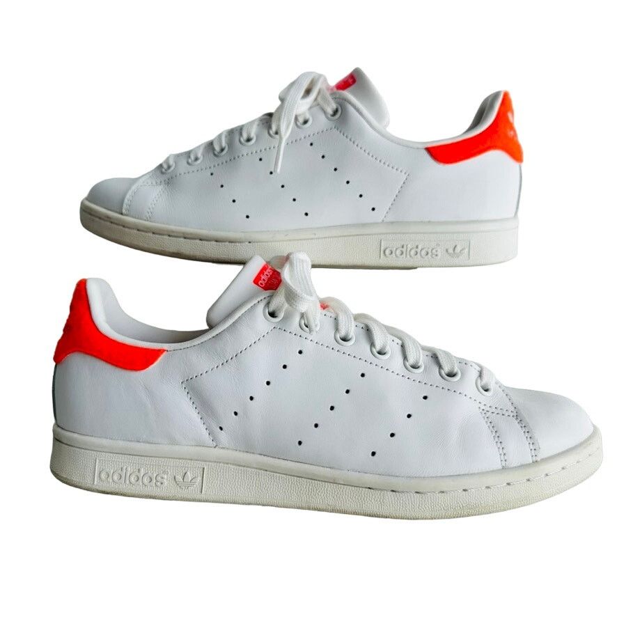 Adidas Adidas Stan Smith White Solar Red Tennis Ball Felt Size 8.5 Size US 9 / EU 42 - 1 Thumbnail