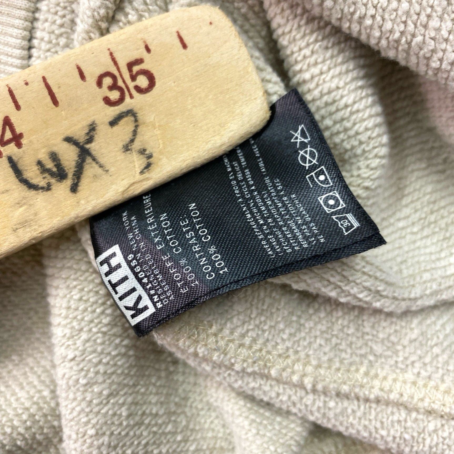 Kith Kith Hoodie Men's Small Beige Embroidered Box Logo Size US S / EU 44-46 / 1 - 6 Thumbnail
