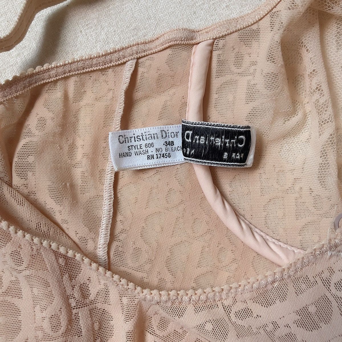 Dior Christian Dior 1990s Monogram Mesh Bodysuit (34B/32C/XXS–XS) Size XS / US 0-2 / IT 36-38 - 16 Thumbnail
