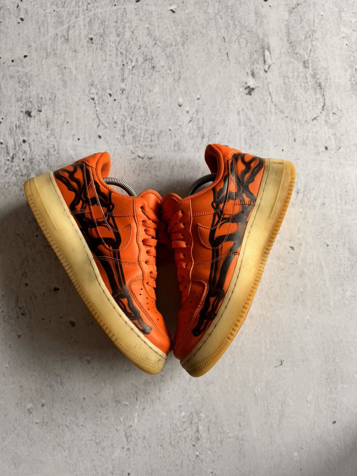Nike × Vintage Nike Air Force 1 skeleton „orange” Size US 9 / EU 42 - 2 Thumbnail