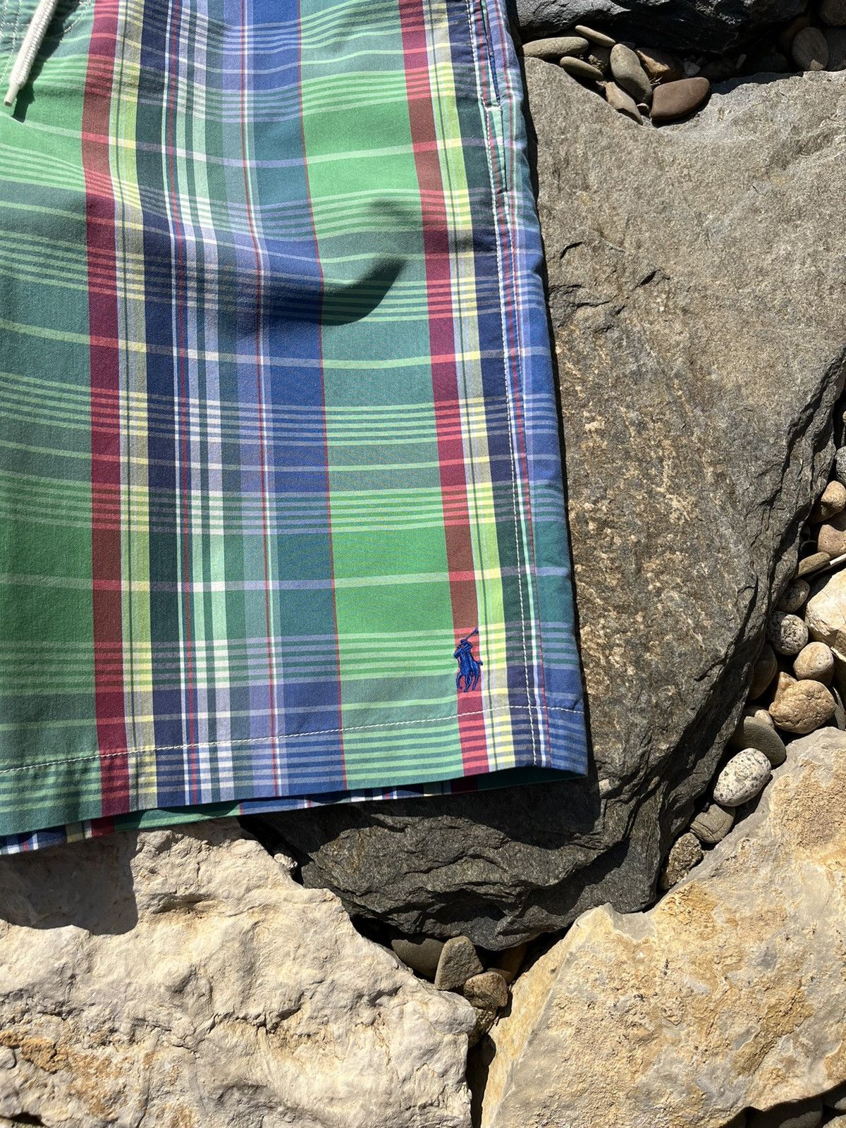 Polo Ralph Lauren × Ralph Lauren × Vintage Vintage 90s Polo Ralph Lauren plaid checked swim shorts pant Size 30" / US 8 / IT 44 - 7 Thumbnail
