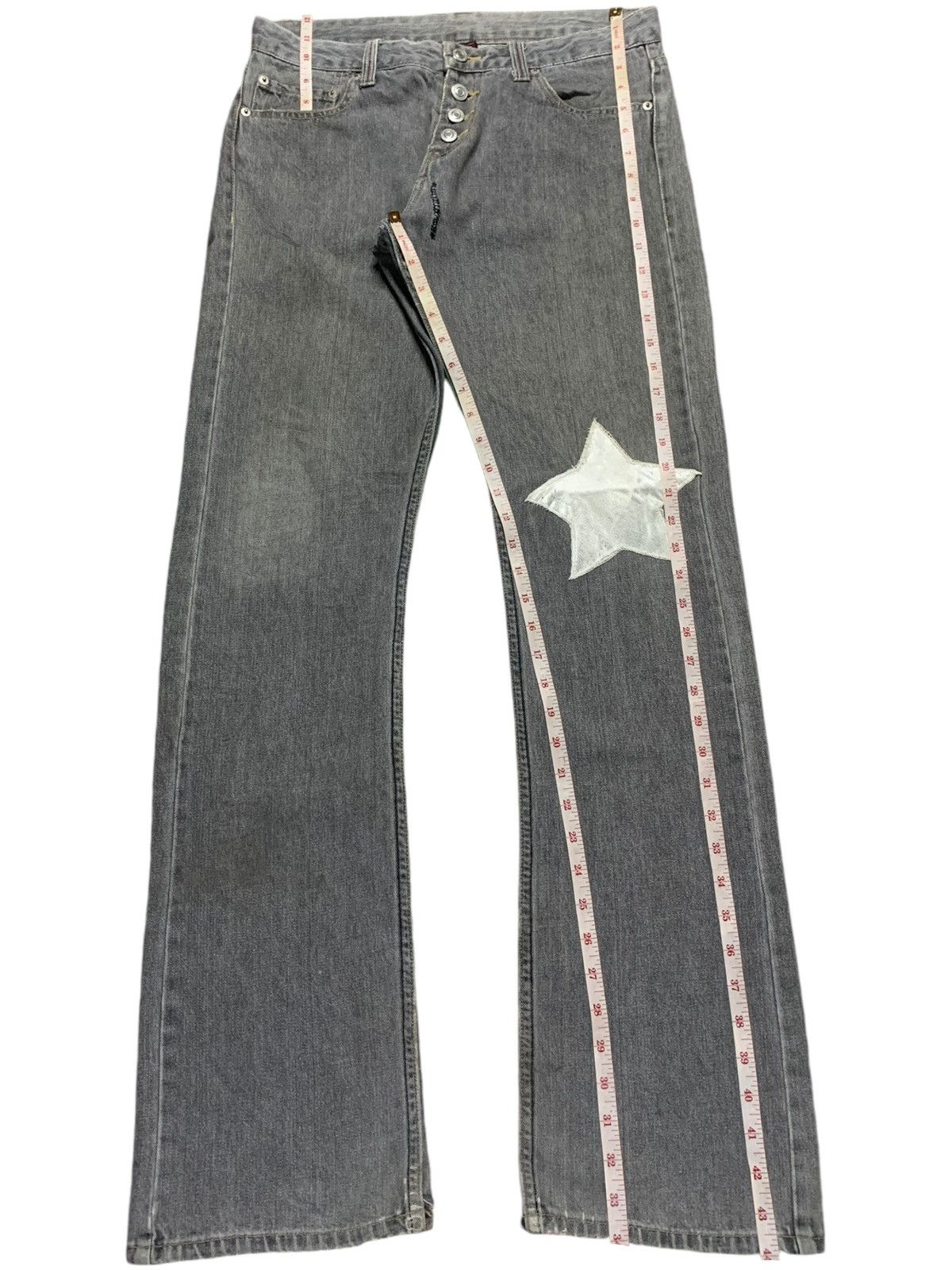 Japanese Brand Vintage Japanese Brand Dragon Yakuza Style Bootcut Jeans Size US 33 - 12 Thumbnail