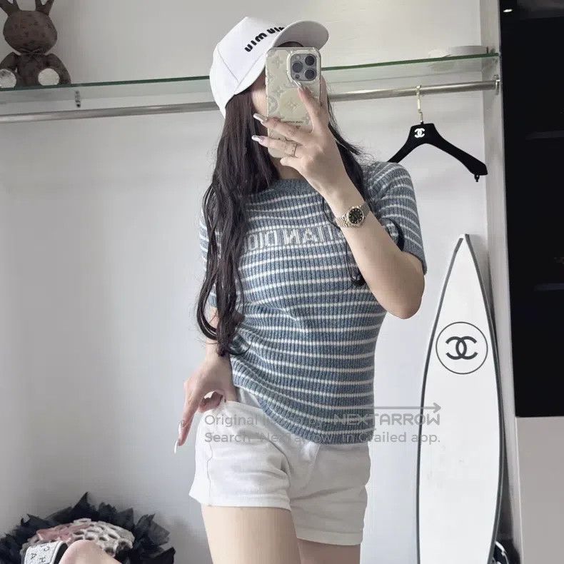 Dior Dior FW25 New Tanning Blue Linen Striped Knitted Pullover Size XXS / US 00 / IT 34 - 8 Thumbnail