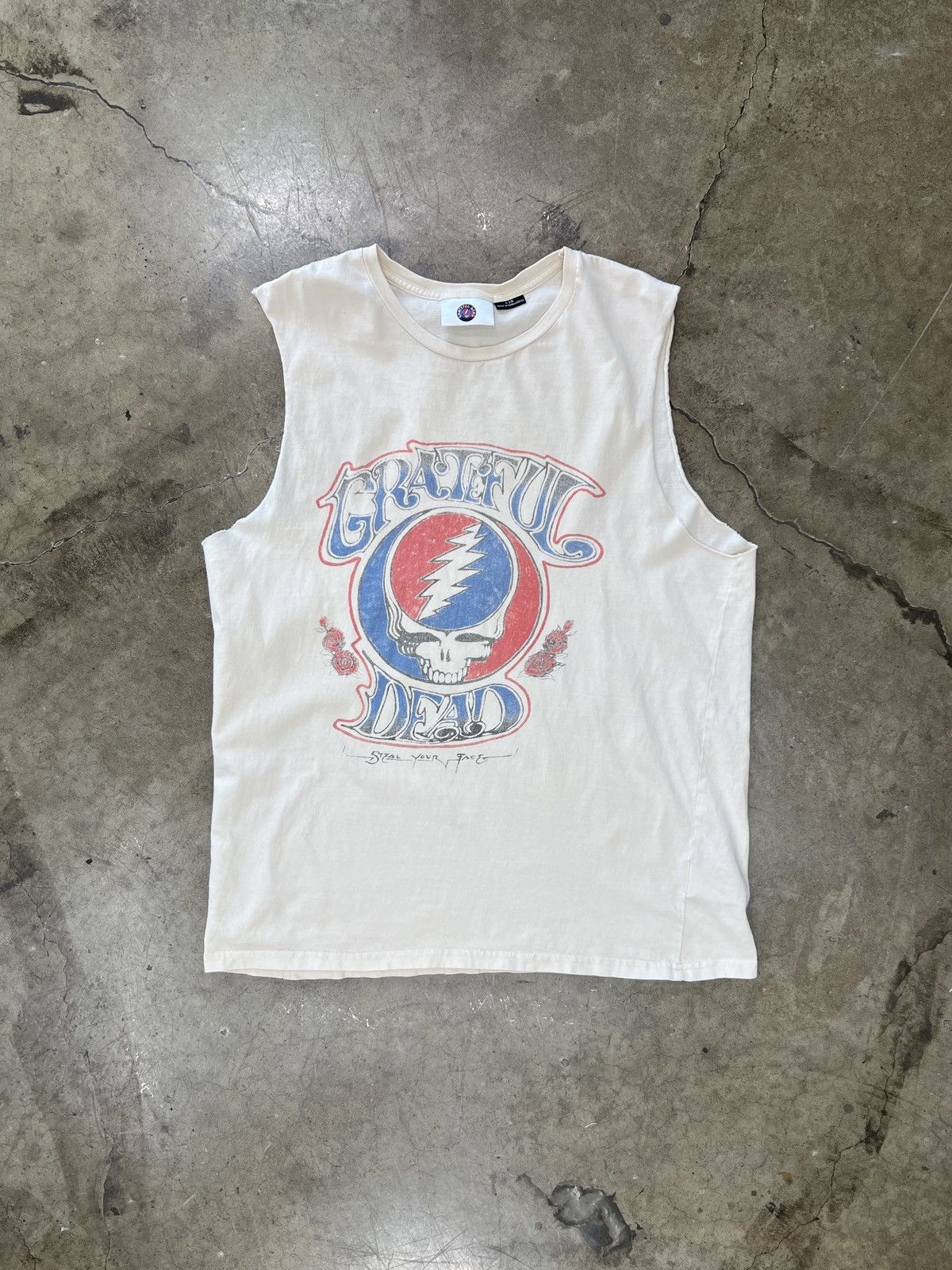 Band Tees Grateful Dead Steal Your Face Cut Sleeve Tee Large Size US L / EU 52-54 / 3 - 2 Thumbnail