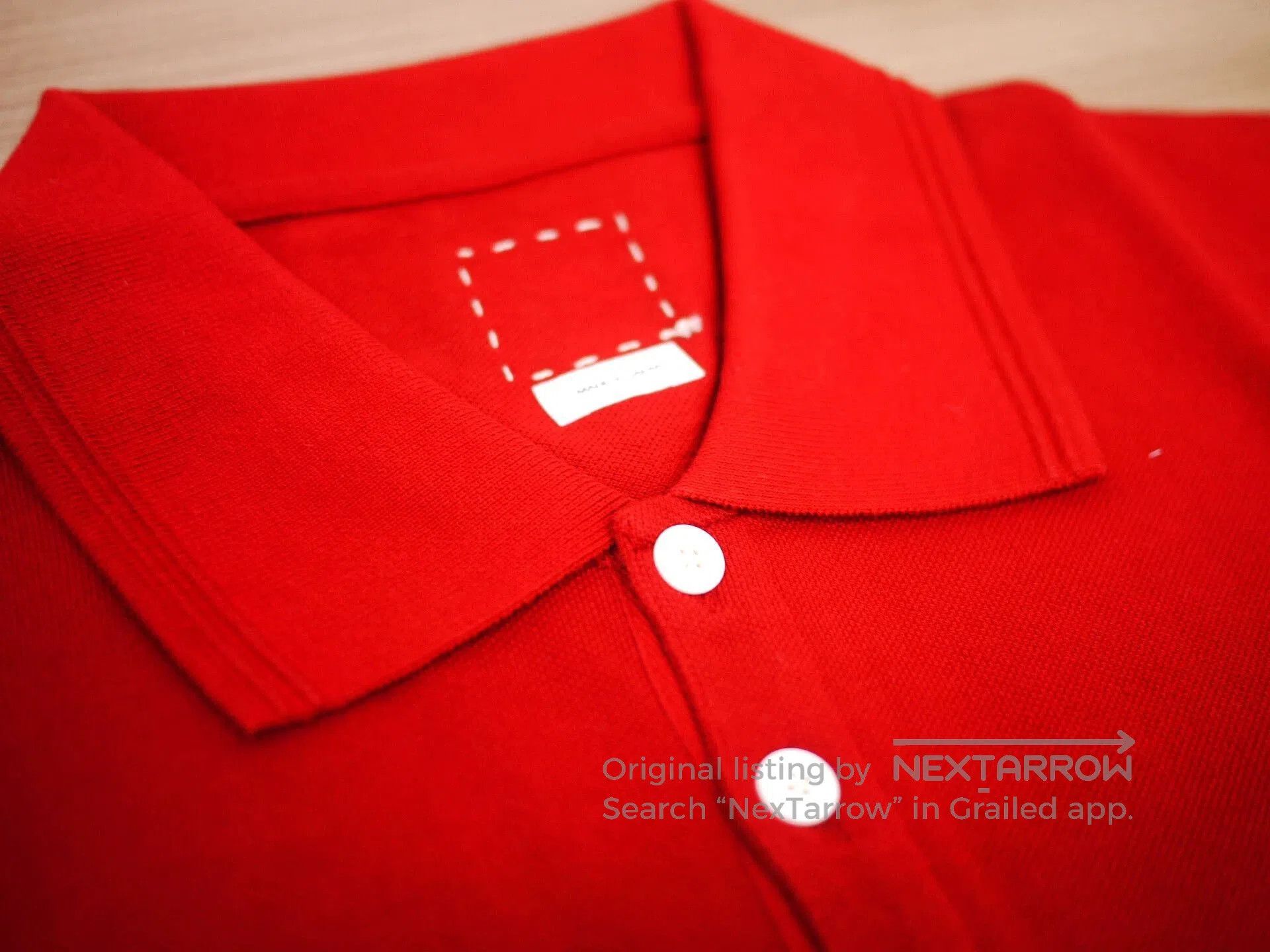 Visvim Red Short Sleeve Polo Shirt. Size US M / EU 48-50 / 2 - 3 Thumbnail
