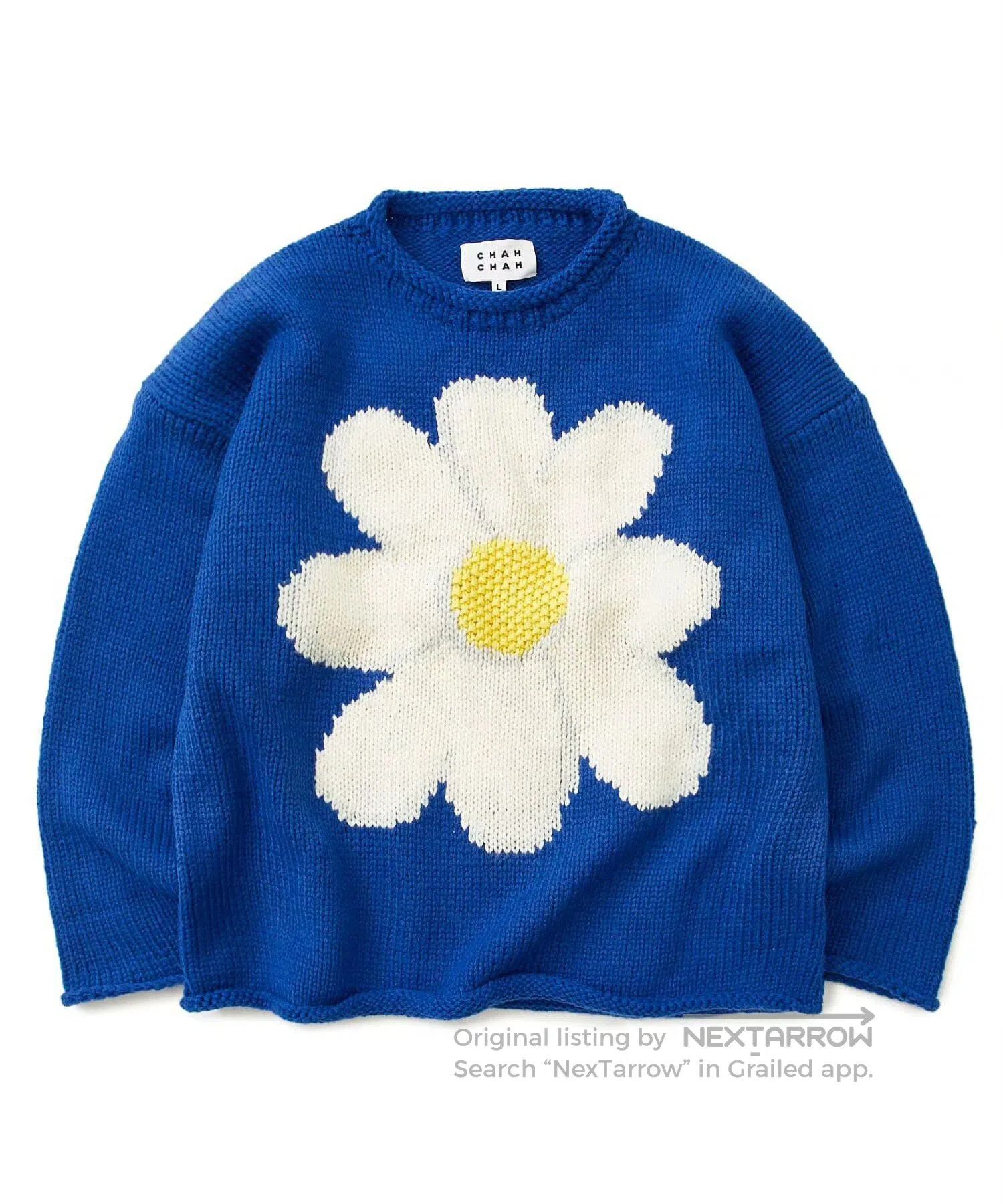 Japanese Brand Blue Daisy Sweater for Fall and Winter. Size M / US 6-8 / IT 42-44 - 2 Thumbnail