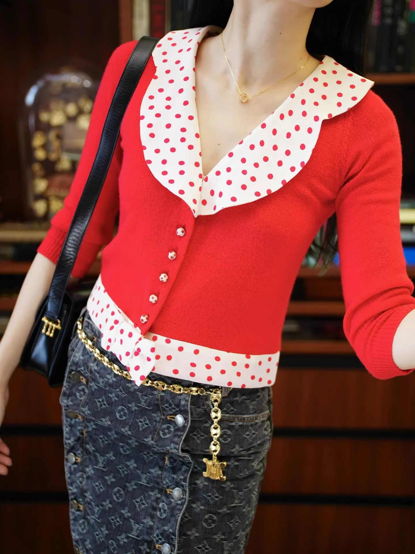 Louis Vuitton LV x Yayoi Kusama Watermelon Red Polka Dot Ladybug Buttons S Size S / US 4 / IT 40 - 7 Thumbnail