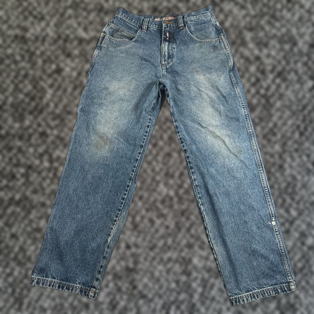 Vintage WILLIE ESCO Jeans 34 Blue Wide-Leg Streetwear Hip Hop Regular Fit Mens Size US 34 / EU 50 - 1 Thumbnail