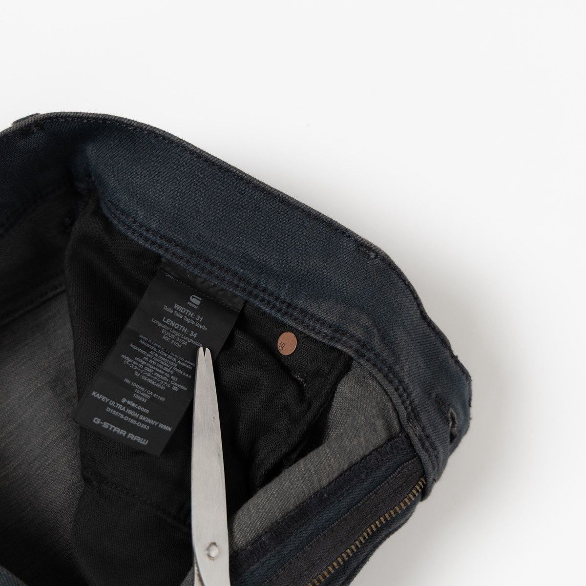 G-Star G-Star Raw Kafey Ultra High Skinny Dark Blue Stretch Jeans Size 32" / US 10 / IT 46 - 10 Thumbnail