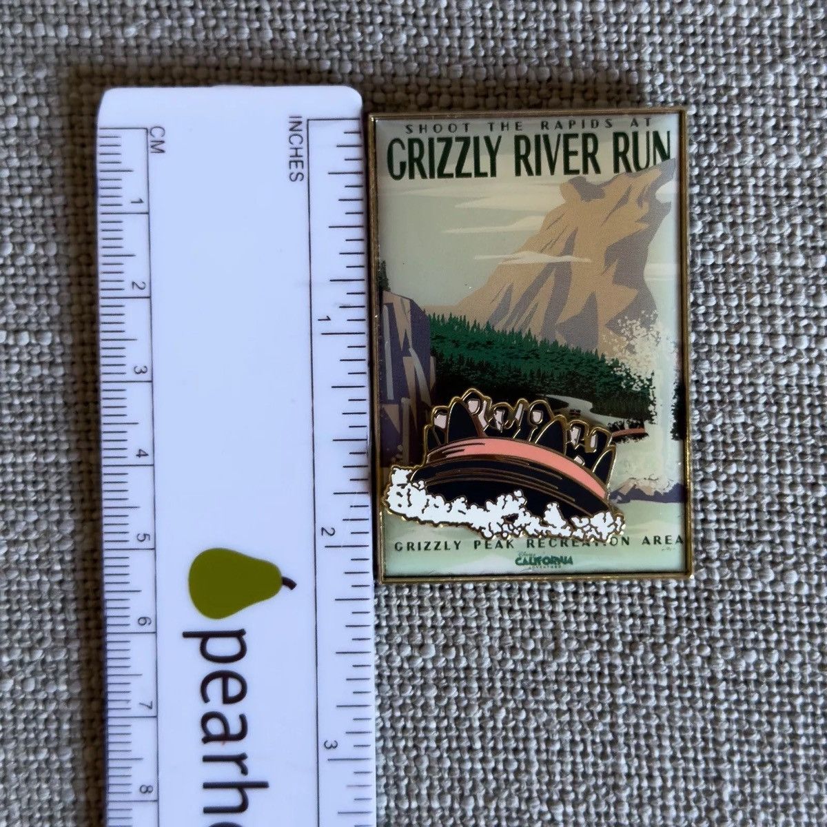 Disney WDI Disneyland Attraction Poster Grizzly River Run 3D Pin LE Size ONE SIZE - 6 Thumbnail