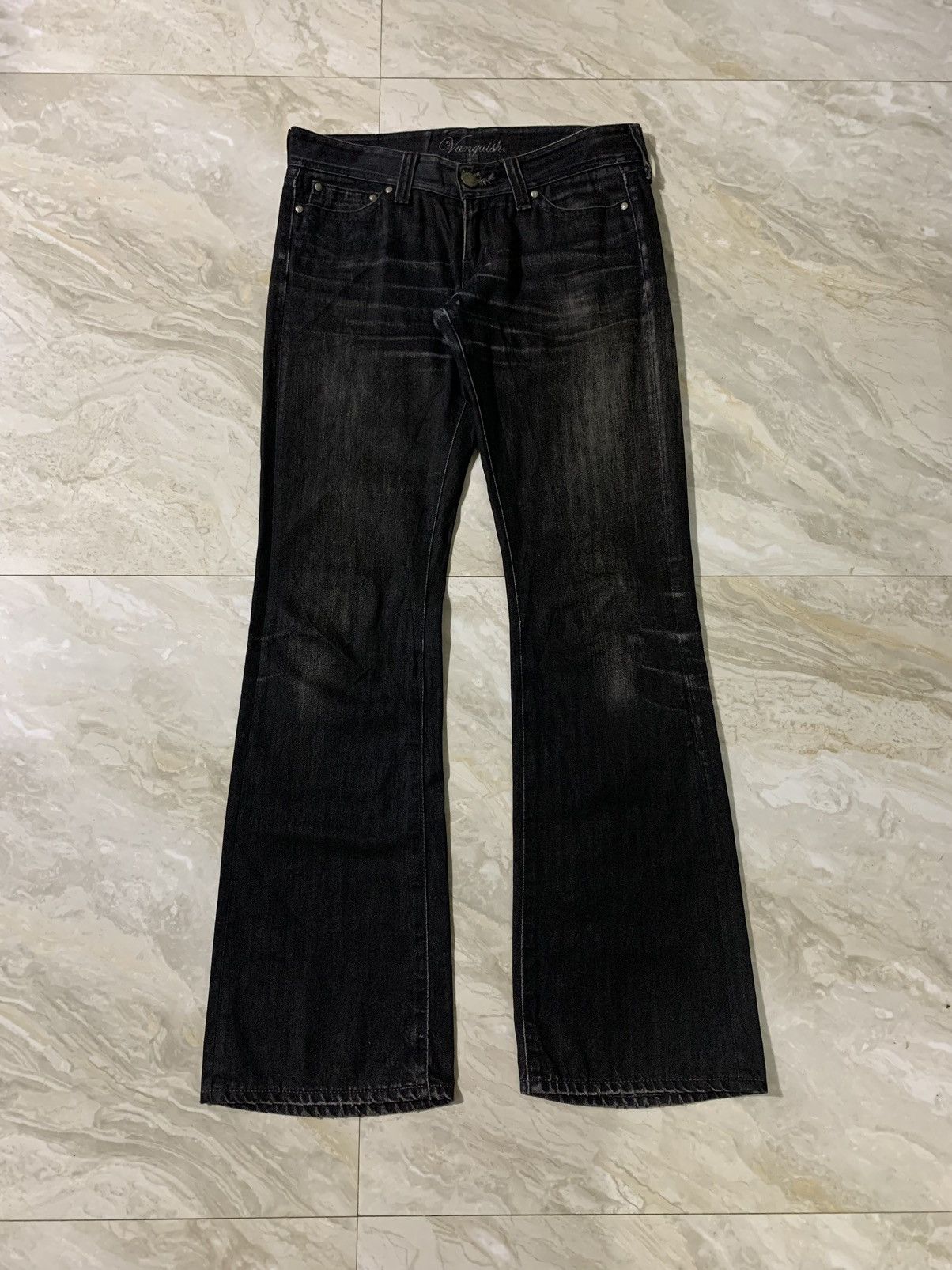 image of Gostar De Fuga x Tornado Mart Vanquish Flared Jeans in Black, Men's (Size 30)