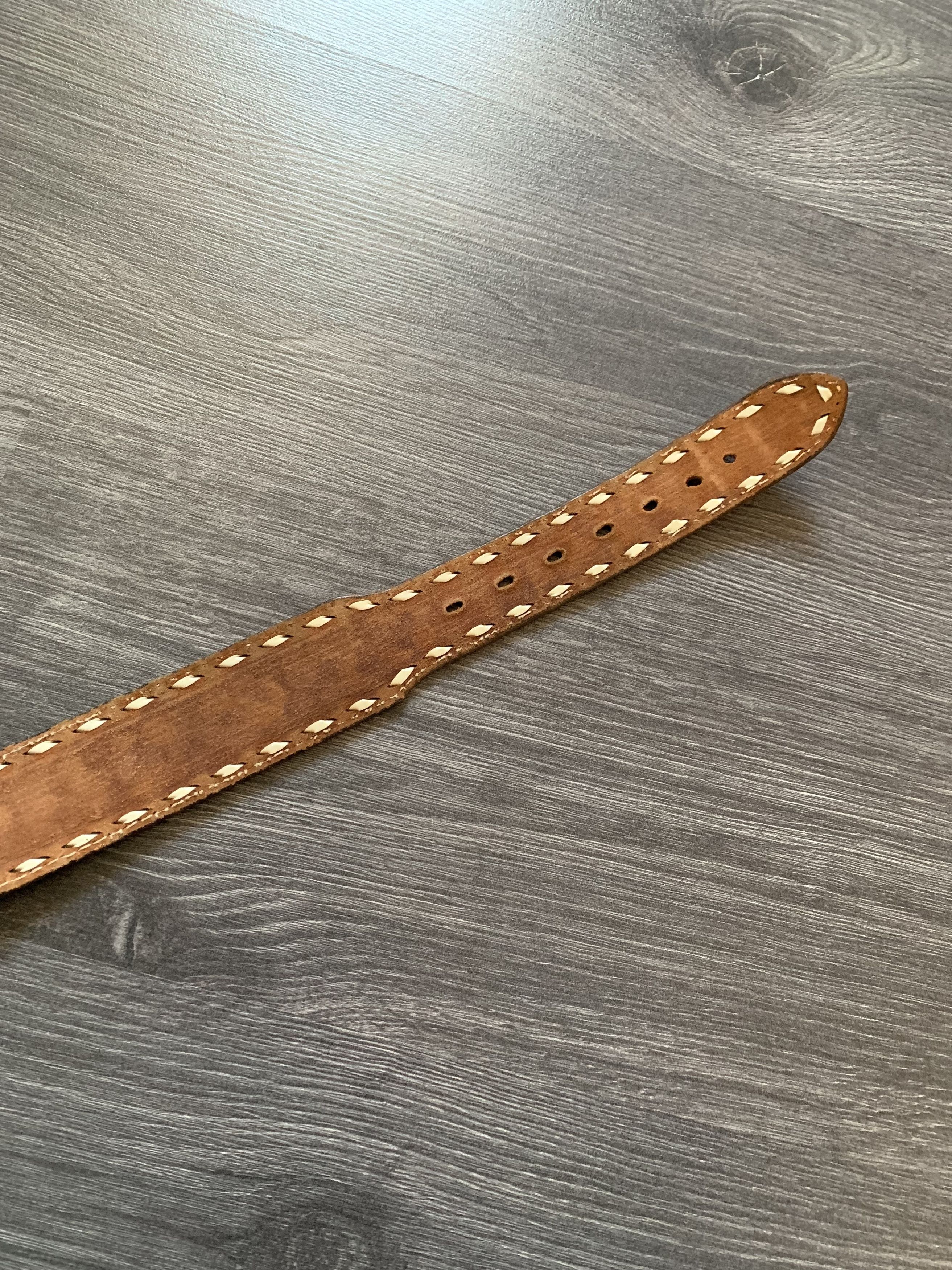 Vintage Vintage Leather Belt W/ Coin Buckle Size ONE SIZE - 7 Thumbnail
