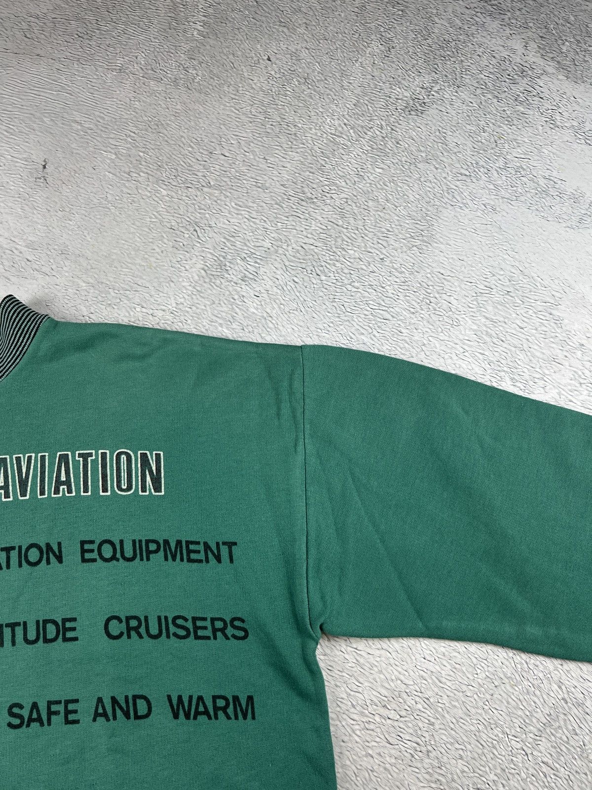 💥RARE 80s Vintage Washed Blowout Aviation sweatshirt Y2K