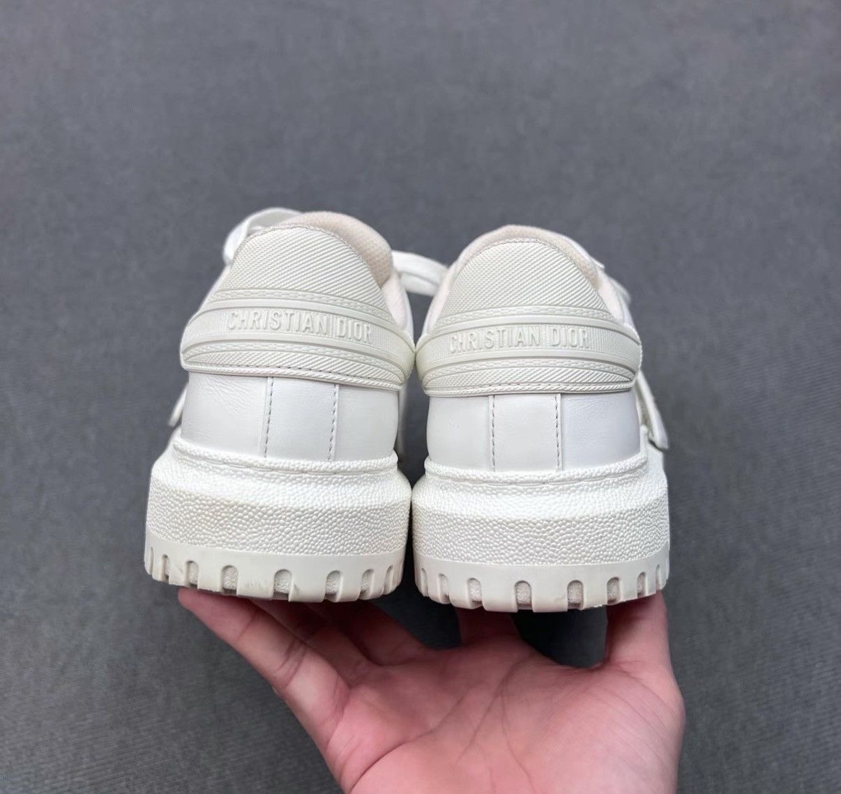 Dior DIOR ID White Low-Top Foil Print Logo Shell Toe Sneakers Size US 7 / IT 37 - 5 Thumbnail