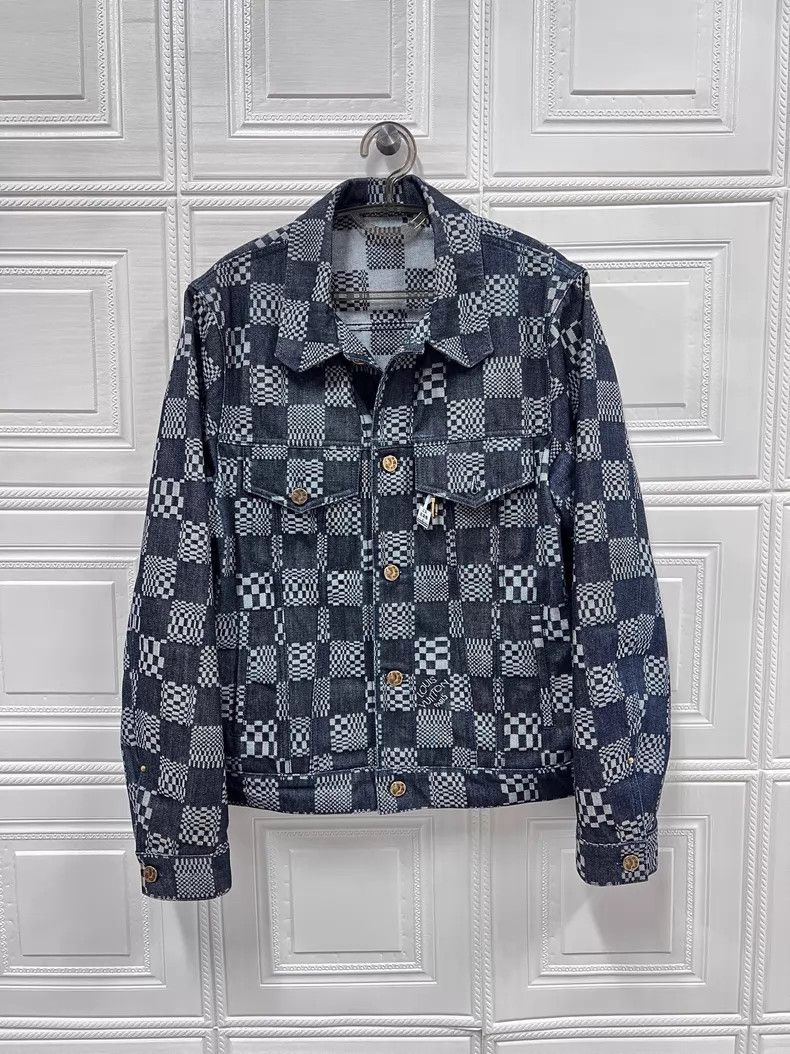 Louis Vuitton Louis Vuitton Checkerboard tag denim jacket Size US M / EU 48-50 / 2 - 1 Thumbnail