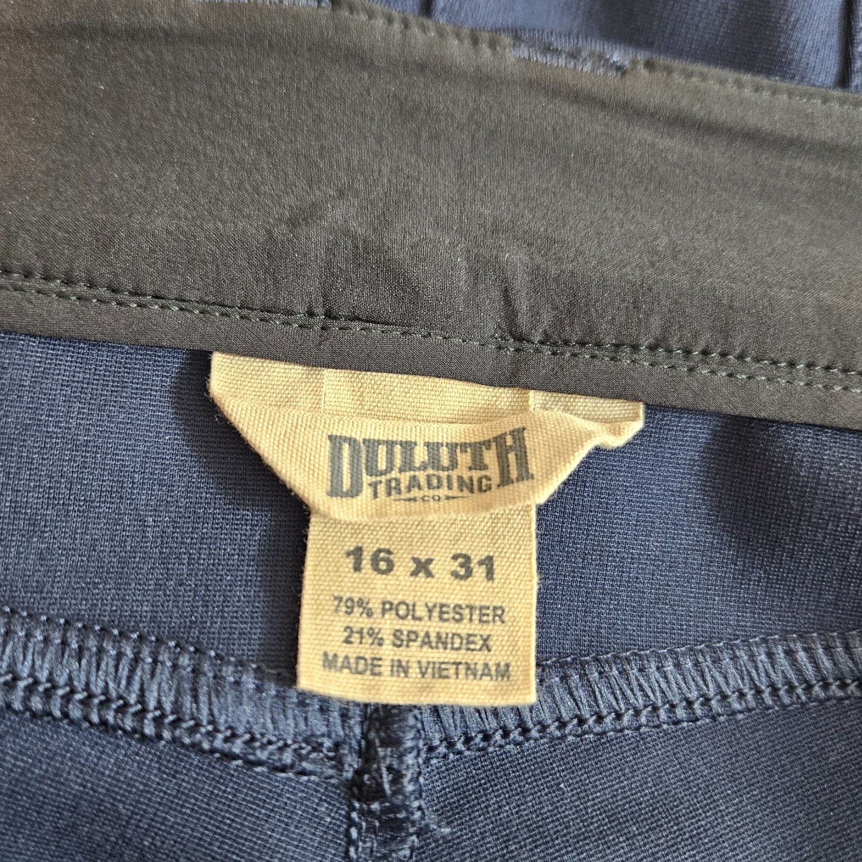 Vintage Duluth Womens Ponte Pro Straight Leg Pants Sz 16 Blue High Rise Regular Inseam 30.5 in Flat Front Polyester Spandex No Stains Size 38" / US 16 / IT 52 - 6 Thumbnail