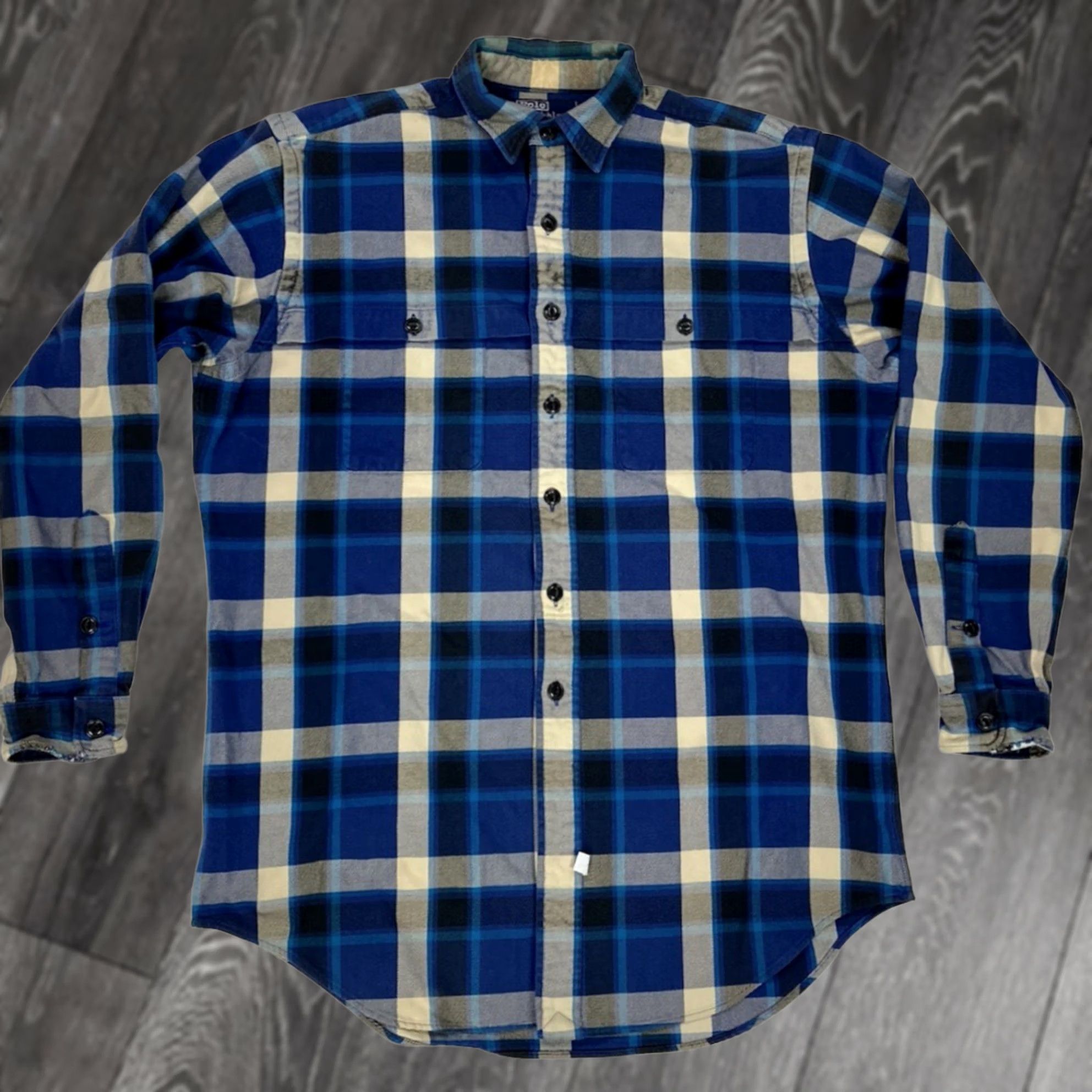 Polo Ralph Lauren VINTAGE Polo Ralph Lauren Heavyweight Plaid Shirt Men Medium Blue Long Sleeve Size US M / EU 48-50 / 2 - 1 Thumbnail