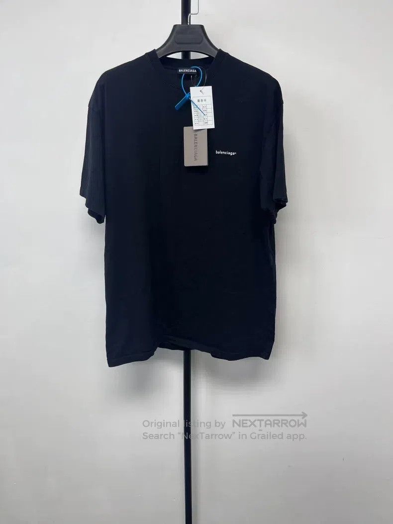 Balenciaga Balenciaga Logo Crew Neck Short Sleeve T-Shirt Men's Black Size US S / EU 44-46 / 1 - 1 Thumbnail