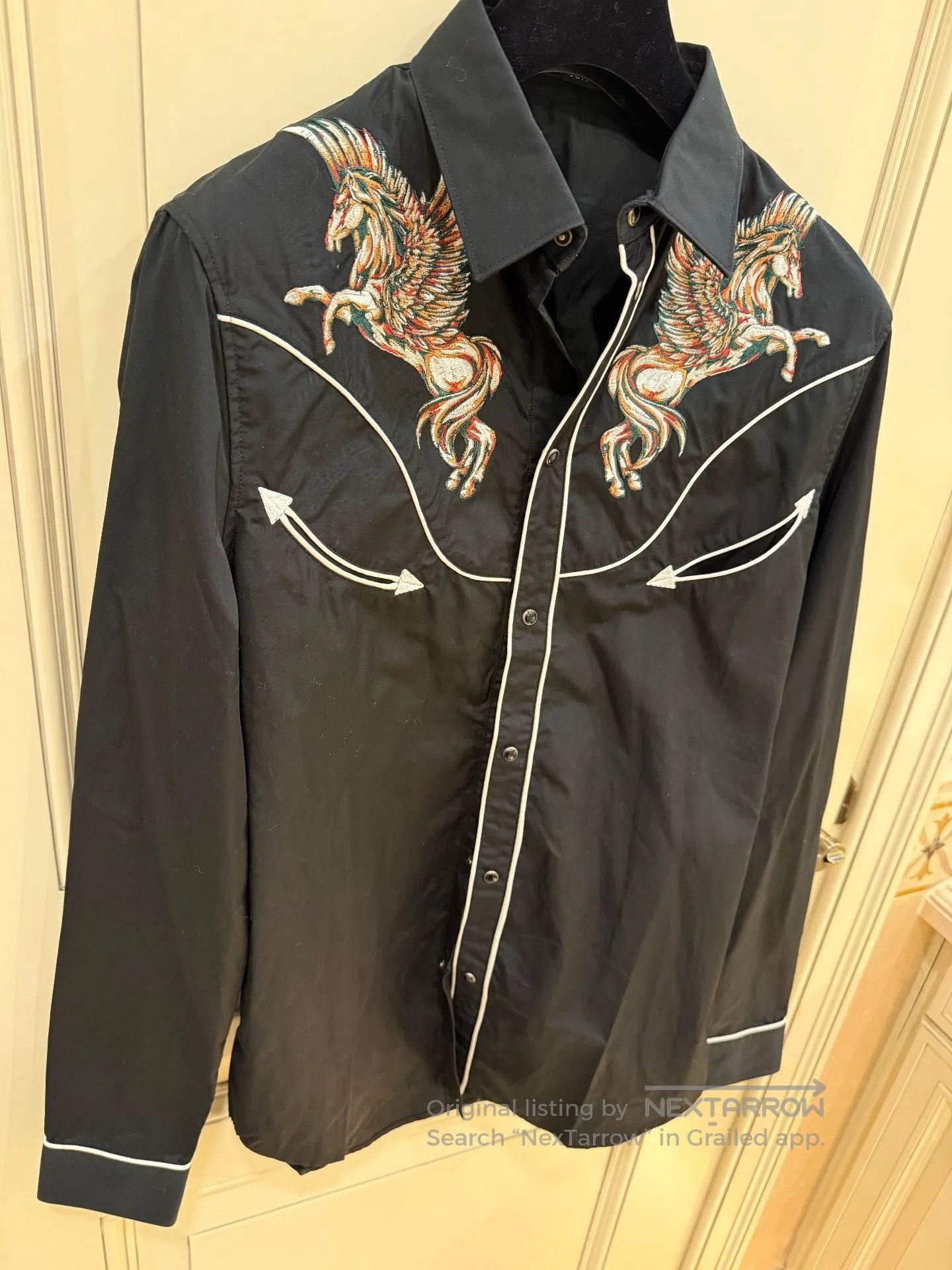 Roberto Cavalli Roberto Cavalli Embroidered Western Shirt. Size US M / EU 48-50 / 2 - 7 Thumbnail
