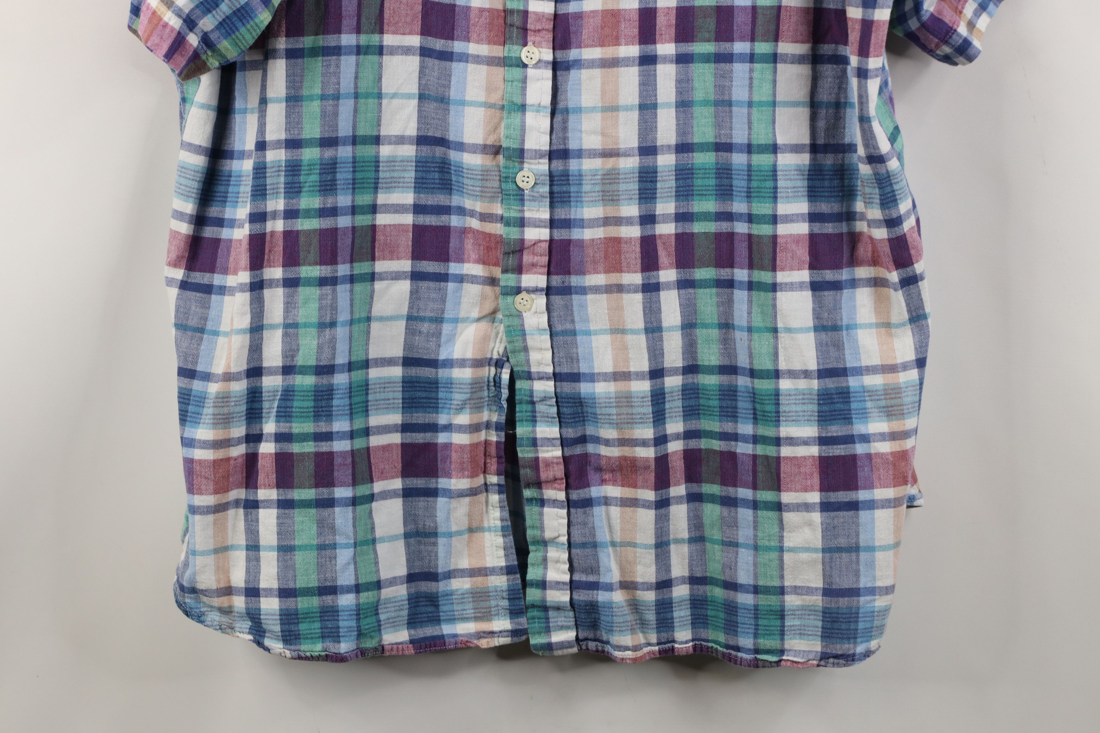 Vintage Vintage 90s Streetwear Madras Plaid Button Down Shirt Size US XXL / EU 58 / 5 - 3 Thumbnail