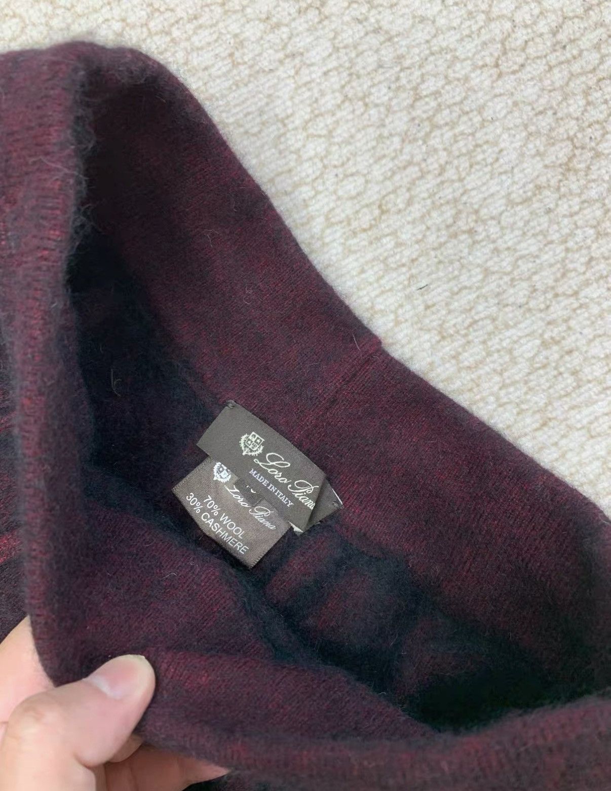Loro Piana LORO PIANA Dark Red Wool & Cashmere Blend Jogger Pants Size US 34 / EU 50 - 2 Thumbnail