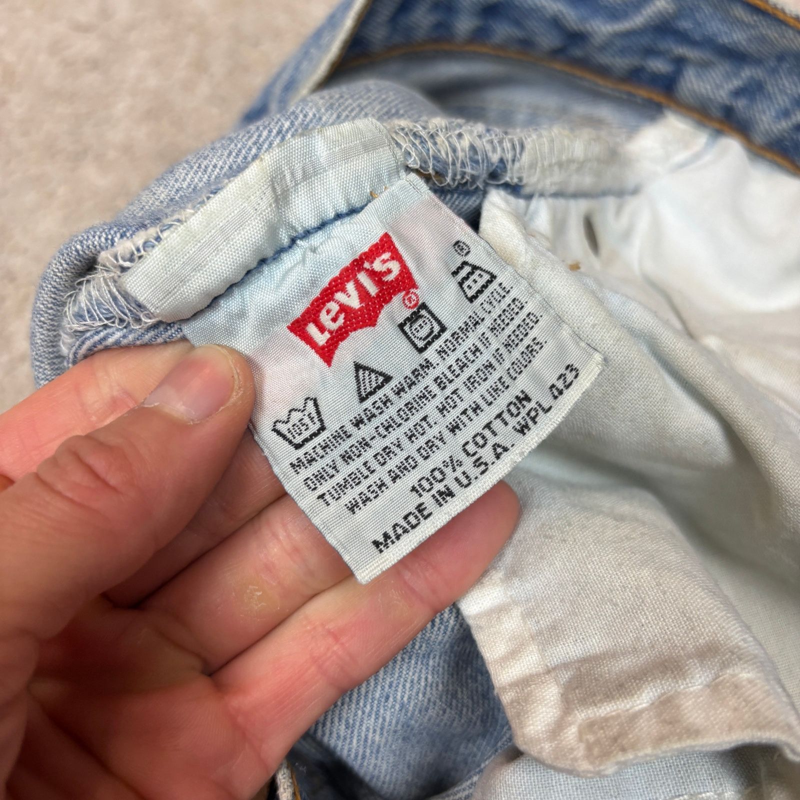 Levi's × Vintage Vintage 90s Levi's 501 Raw Hem Straight Jeans 28x32 USA Size US 28 / EU 44 - 10 Thumbnail