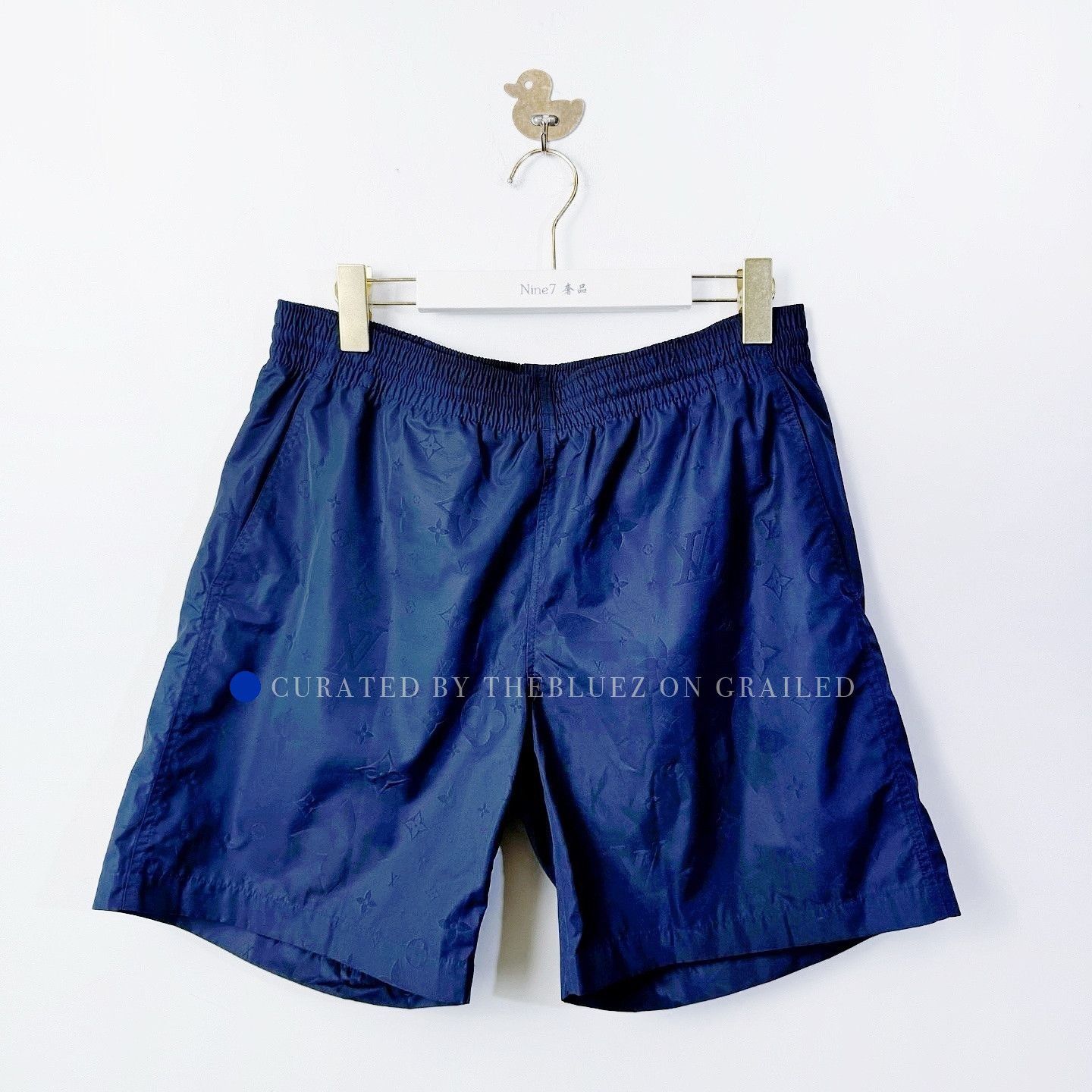 Louis Vuitton Stylish Monogram Print Shorts in Blue Size US 34 / EU 50 - 1 Thumbnail