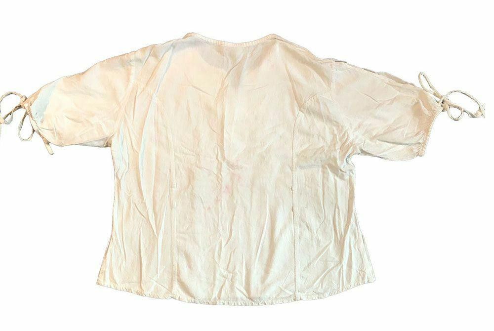 Designer Pre-Owned White Embroidered Blouse M Size M / US 6-8 / IT 42-44 - 2 Thumbnail