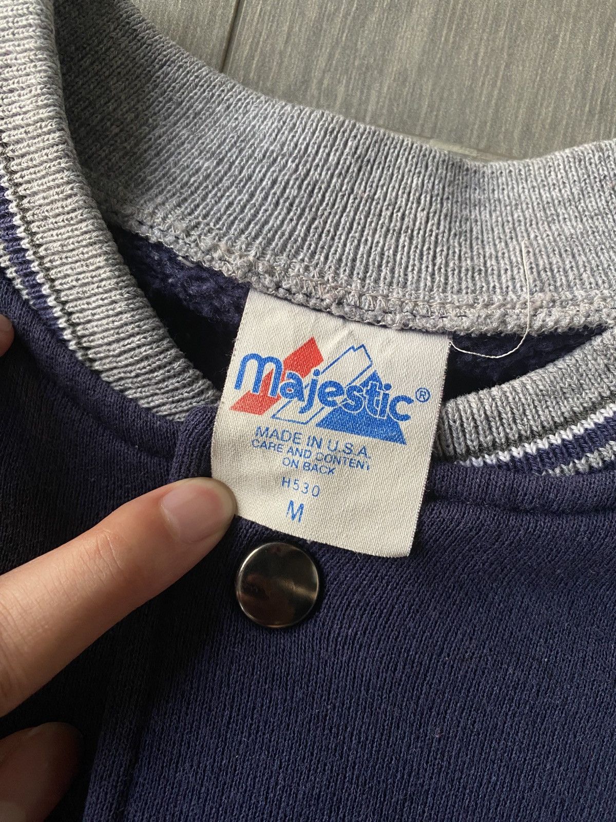 Majestic × New York Yankees × Vintage Vintage 90’s New York Yankees Bomber Jacket Size US M / EU 48-50 / 2 - 5 Thumbnail