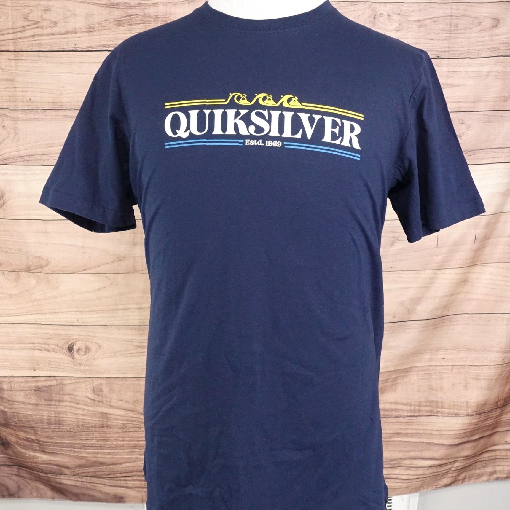 Quiksilver Quiksilver Shirt Mens Large Navy Blue Graphic Logo Surf Estd 1969 Cotton Tee Size US L / EU 52-54 / 3 - 2 Thumbnail
