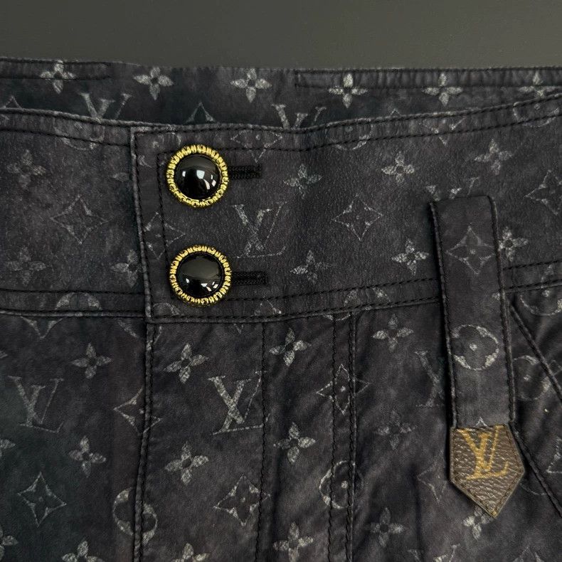 Louis Vuitton Louis Vuitton Dirty black and grey silk cropped pants with Size US 42 / EU 58 - 7 Thumbnail