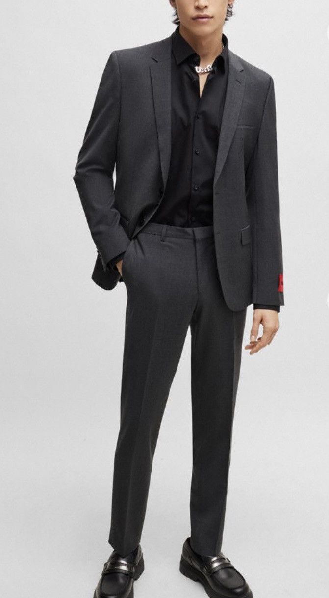 Hugo Boss Extra Slim Soft Constructed Grey Suit 52 Size