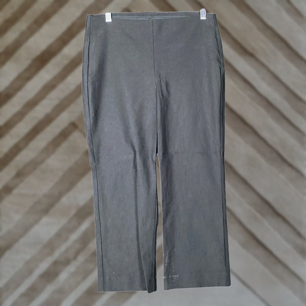 Vintage Chico's Womens Pants Black Pull On Ankle Rayon Nylon Blend Stretch 0.5 (6) Size 28" / US 6 / IT 42 - 1 Thumbnail