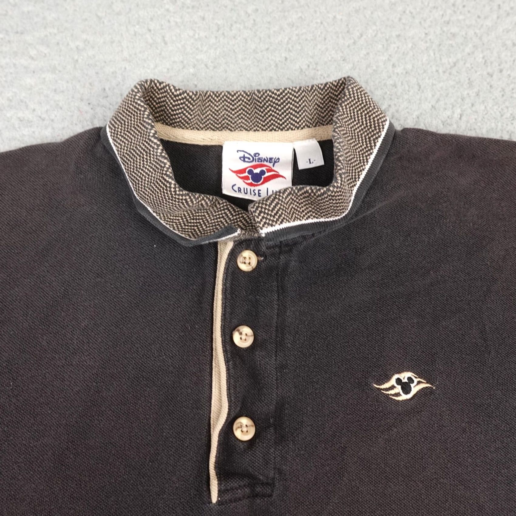 Disney VINTAGE Disney Disney Cruise Line Polo Shirt Mens L Black Mickey Mouse Classic Embroidered Size US L / EU 52-54 / 3 - 5 Thumbnail