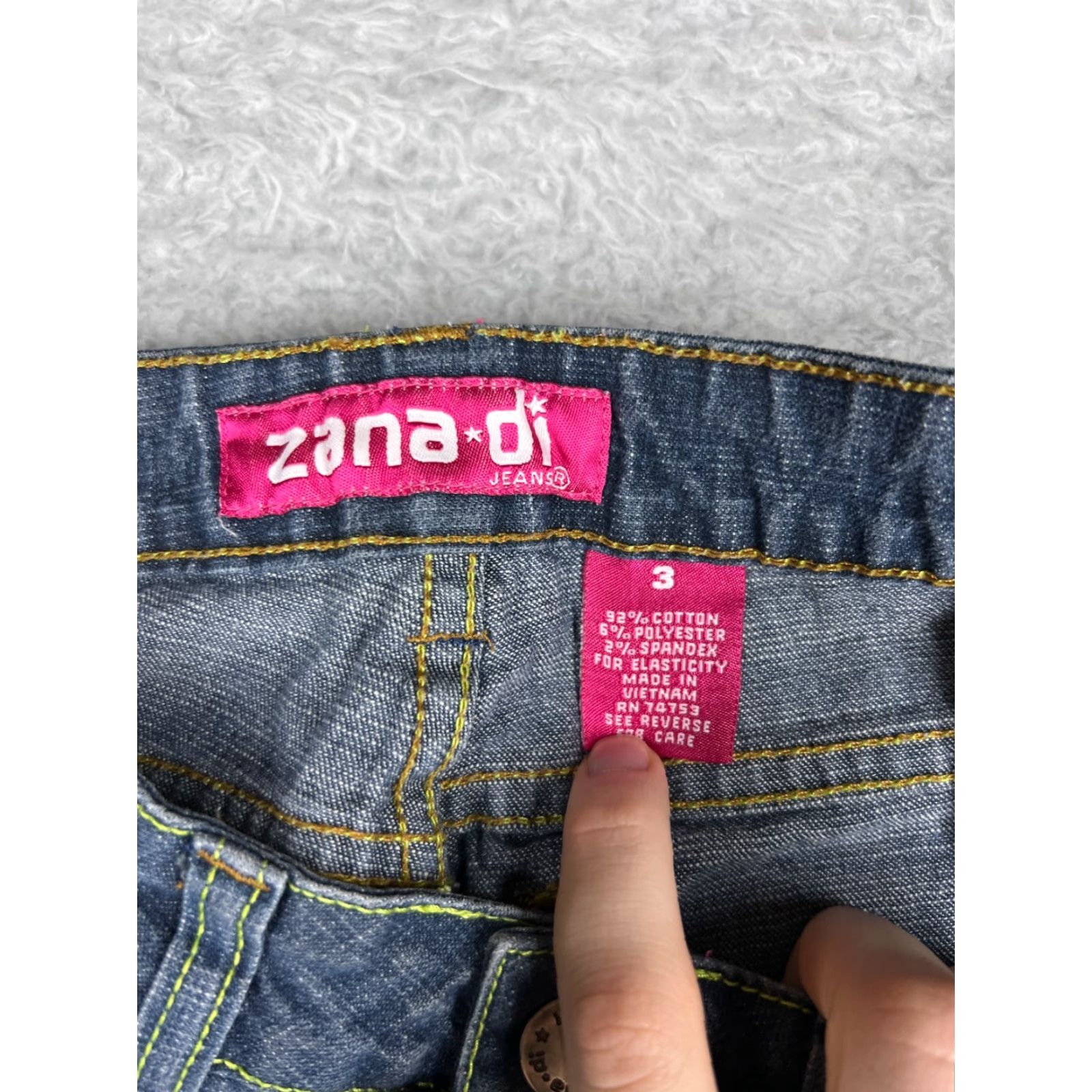 Denime Zana Di Jeans Womens 3 Blue Denim Medium Wash Crop Straight Stretch Size 26" / US 2 / IT 38 - 4 Thumbnail