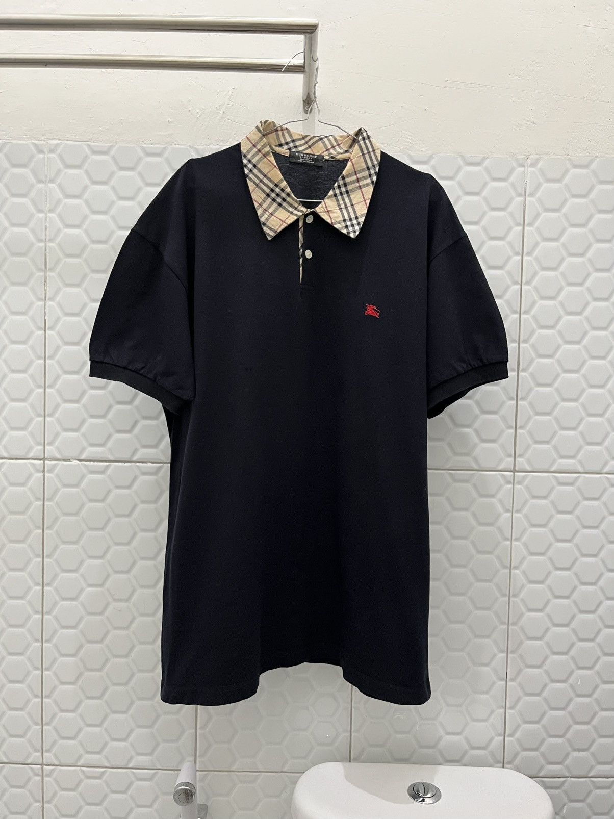 Burberry × Burberry Prorsum Vintage Burberry Nova Check Polo Size US XL / EU 56 / 4 - 1 Thumbnail
