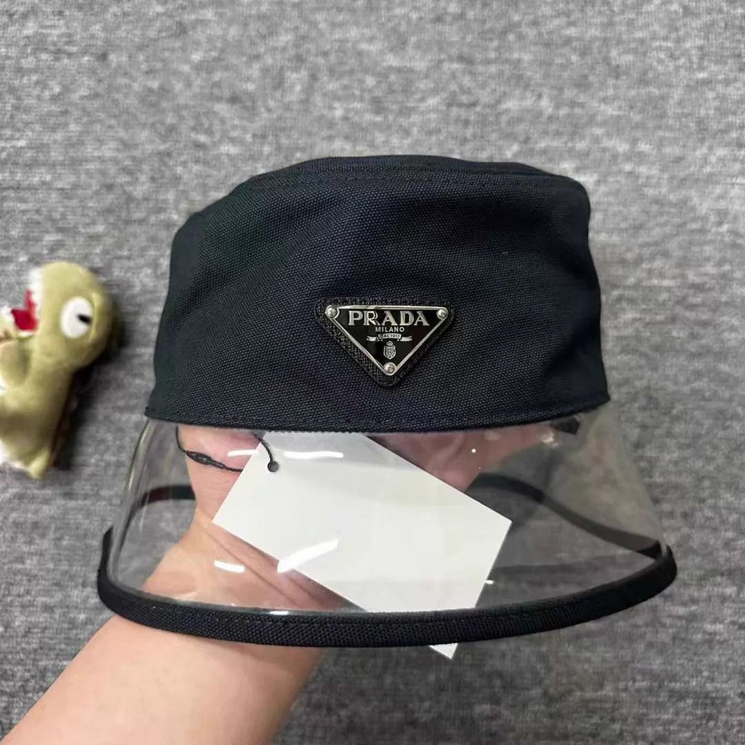 Prada Prada Metal Triangle PVC Fisherman Hat S New Unworn Size ONE SIZE - 1 Thumbnail