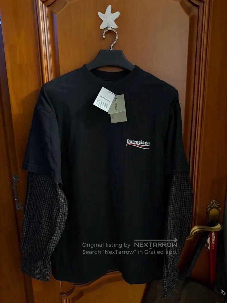 Balenciaga Balenciaga Black Fake Two-Piece Long Sleeve Size US M / EU 48-50 / 2 - 1 Thumbnail