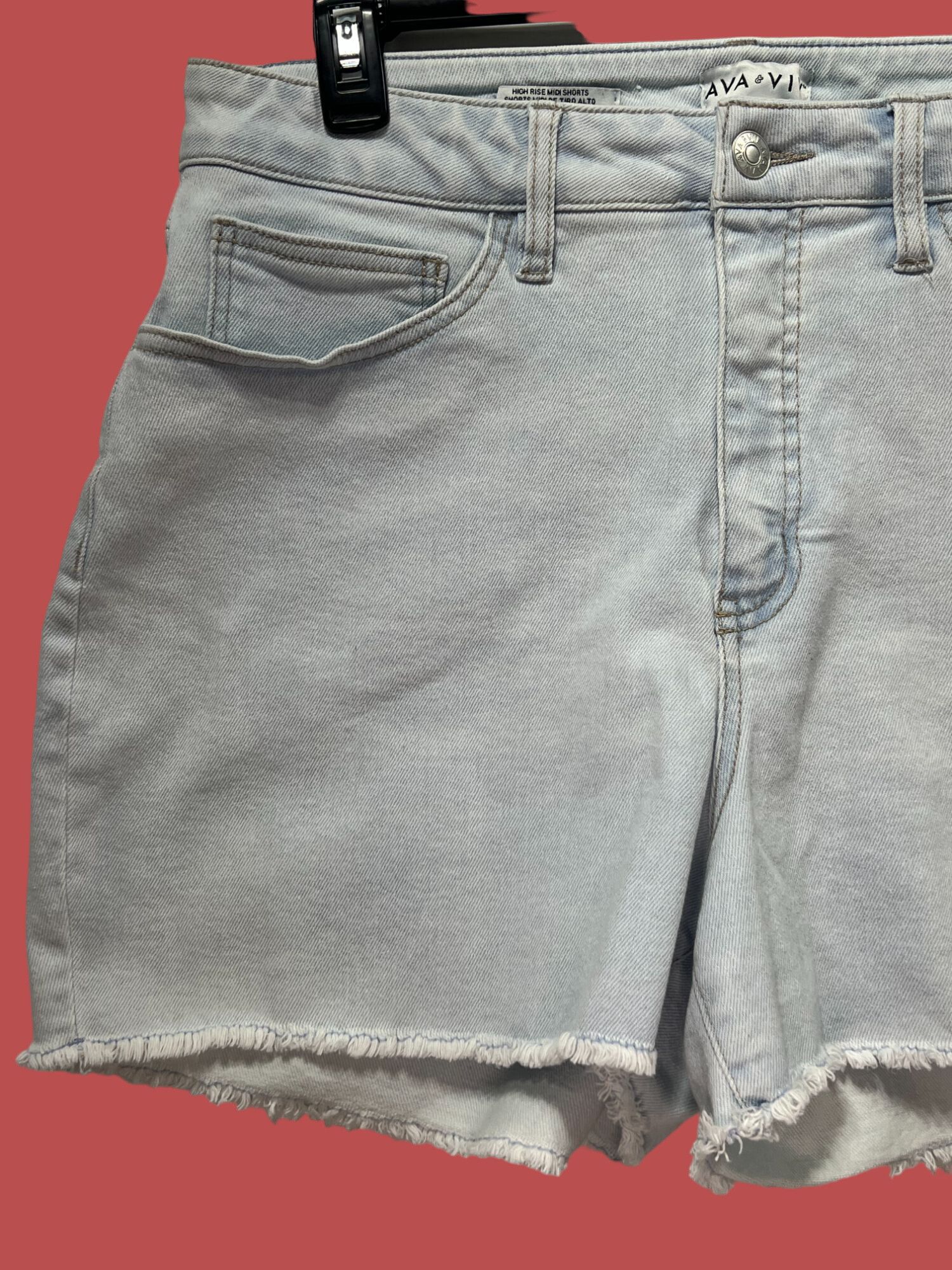 Other Ava & Viv - Women's High - Rise Denim Shorts - Light Blue - Size 38" / US 16 / IT 52 - 13 Thumbnail